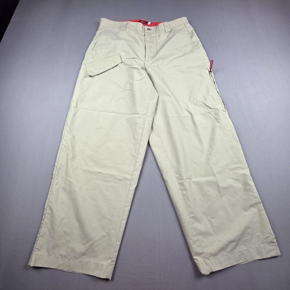 Vintage Mossimo Mens Cargo Pants Khaki Tan Y2K Skater Baggy Gorpcore 38x30